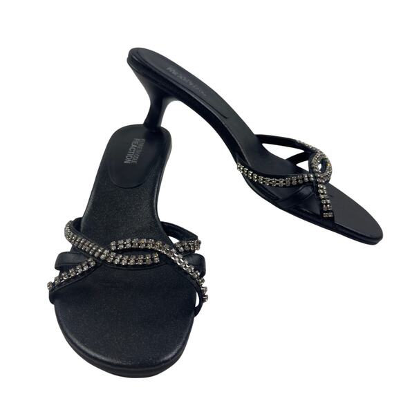 Kenneth Cole Reaction Vintage Y2K 90's Rhinestone Kitten Heels Women's Size 8.5 - Picture 1 of 9